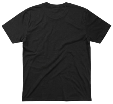 Camiseta negra personalizada, espalda
